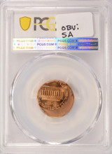 1990 1c Lincoln Cent Struck 25% Off-Center PCGS MS65 Red