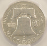 1963 50c Franklin Half Rolled Thin Planchet 10.4 Grams CACG AU55