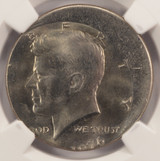 1976 50c Bicentennial Half Struck 15% Off-Center NGC MS64