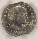 1979-S $1 SBA Dollar Double Curved Clipped PCGS MS64