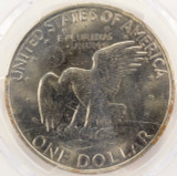 1972-D $1 Ike Dollar Obverse Missing Clad Layer PCGS MS62 BN