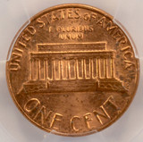 1983 1c Lincoln Cent Struck Through Obverse PCGS MS64 Red