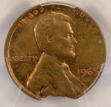 1965 1c Lincoln Cent Ragged Edge Clip 2.83g PCGS MS63 BN