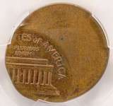 1967 1c Lincoln Cent Struck 55% Off-Center PCGS MS62 BN