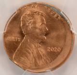 2020 1c Shield Cent Struck 5% Off-Center PCGS MS61 Red