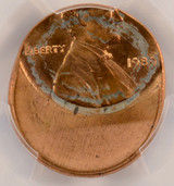 1989 1c Lincoln Cent Struck 45% Off-Center PCGS MS62 Red