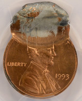 1993 1c Lincoln Cent Double-Struck 2nd 65% Off-Center PCGS MS63 Red
