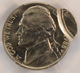 1988-P 5c Jefferson Nickel Double-Struck, 2nd 90% Off-Center PCGS MS63