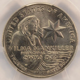 2022-P Wilma Mankiller Quarter Retained Cud & Minor Split Die PCGS MS63