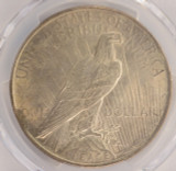 1923 $1 Peace Dollar Rim Clip PCGS MS61
