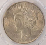 1923 $1 Peace Dollar Rim Clip PCGS MS61