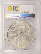 2000 $1 Silver Eagle Struck Through Reverse PCGS MS64