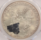 2000 $1 Silver Eagle Struck Through Reverse PCGS MS64