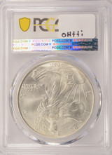 2000 $1 Silver Eagle Struck Through Reverse PCGS MS65