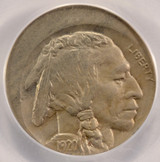 1920 5c Buffalo Nickel Struck 15% Off-Center PCGS AU58