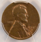 1944-S 1c Wheat Cent Split Planchet Before Strike PCGS MS63 BN