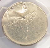 1976-D 50c Bicentennial Half Mirror Brockage & Off-Center PCGS MS62