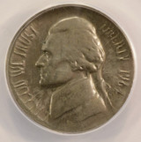 1964 5c Jefferson Nickel Large Broadstruck ANACS MS63