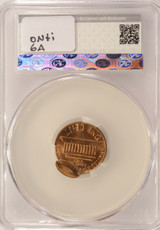 1980 1c Lincoln Cent Double-Struck, 2nd 90% Off-Center CACG MS64 Red