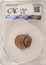 1987 1c Lincoln Cent Struck 55% Off-Center CACG MS63 Red