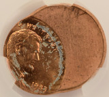 1983 1c Lincoln Cent Struck 50% Off-Center CACG MS62 Red