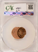 1983 1c Lincoln Cent Struck 45% Off-Center CACG MS63 Red