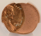 1983 1c Lincoln Cent Struck 45% Off-Center CACG MS63 Red