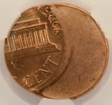 1984 1c Lincoln Cent Struck 45% Off-Center CACG MS64 Red