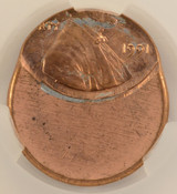 1991 1c Lincoln Cent Struck 50% Off-Center CACG MS63 Red