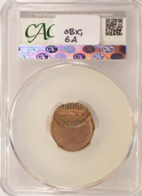 1991 1c Lincoln Cent Struck 50% Off-Center CACG MS63 Red