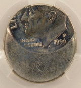 1996-P 10c Roosevelt Dime Struck 40% Off-Center CACG MS63