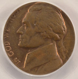 ND 5c Jefferson Nickel Struck on 1c Planchet PCGS MS63 RB