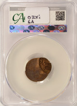 1980 1c Lincoln Cent Struck 70% Off-Center CACG MS63 RB