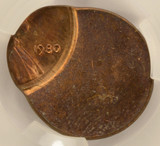 1980 1c Lincoln Cent Struck 70% Off-Center CACG MS63 RB
