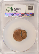 1984 1c Lincoln Cent Struck 60% Off-Center CACG MS62 RB