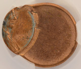 1984 1c Lincoln Cent Struck 60% Off-Center CACG MS62 RB