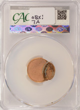 1996 1c Lincoln Cent Struck 65% Off-Center CACG MS62 Red