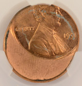 1991 1c Lincoln Cent Struck 35% Off-Center CACG MS63 Red
