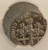 1997-P 10c Roosevelt Dime Struck 30% Off-Center CACG MS63 FB