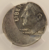 1971 10c Roosevelt Dime Struck 35% Off-Center CACG MS63