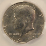 1974 50c Kennedy Half 3% Curved Clip CACG MS64