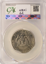 1974 50c Kennedy Half 3% Curved Clip CACG MS64