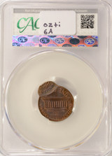 1972-D 1c Lincoln Cent Double-Struck, 2nd 90% Off-Center & DSBS CACG MS63 BN