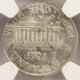 1995 1c Lincoln Cent on 1995-P Dime Double-Denomination NGC MS66
