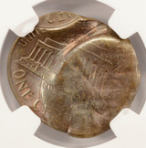 1970-D 1c Lincoln Cent 2 Coin Mated Pair Multi-Struck NGC MS63 BN