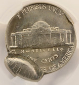 1983-P 5c Jefferson Nickel Double-Struck, 2nd 85% Off-Center & Uniface CACG MS62