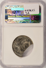 1976-D 25c Bicentennial Quarter 25% Off-Center & 20% Curved Clip NGC MS66