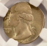 1946-x 25c Washington Quarter Struck on Dime Planchet NGC MS64