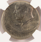 1971-D 50c Kennedy Half Mirror Brockage & 20% Off-Center NGC