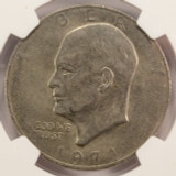 1971 $1 Ike Dollar Reverse Missing Clad Layer NGC AU58 RB